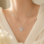 Infinity Heart-Knot Moissanite Necklace - Image 2