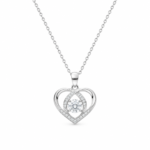 Infinity Heart-Knot Moissanite Necklace