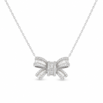 Bow Moissanite Pendant Necklace