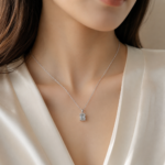 Emerald-Cut Moissanite Pendant Necklace - Image 2