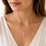 Classic Cross Moissanite Pendant Necklace - Image 2
