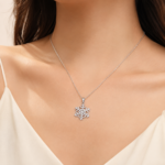 Snowflake Moissanite Pendant Necklace - Image 2