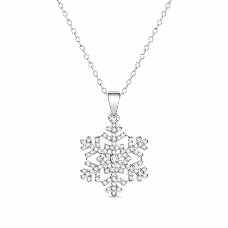 Snowflake Moissanite Pendant Necklace