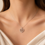 Heart Lock Moissanite Pendant Necklace - Image 2