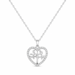 Heart Lock Moissanite Pendant Necklace