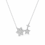 Flower & Butterfly Moissanite Pendant Necklace