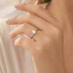 Emerald-Cut Moissanite Solitaire Ring - Image 2