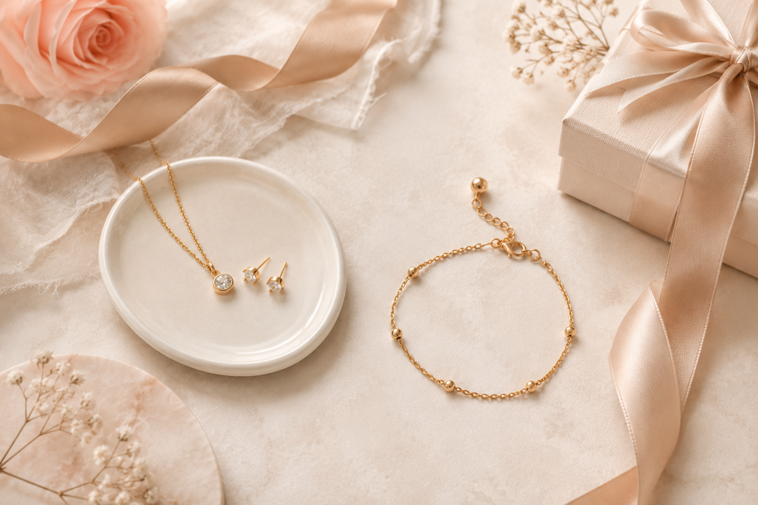 Affordable jewelry gifts for girlfriend under $50 including pendant earrings and bracelet