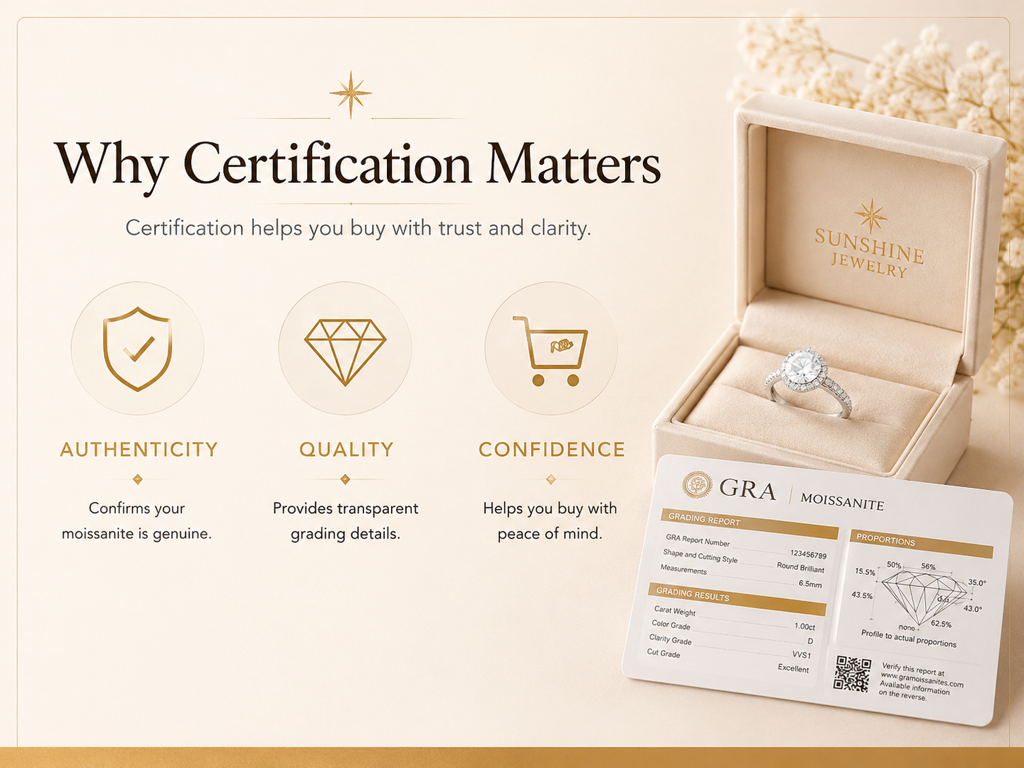 Why moissanite certification matters before buying jewelry