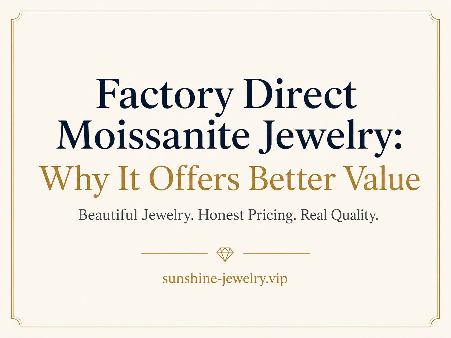 Factory Direct Moissanite Jewelry Why It Offers Better Value