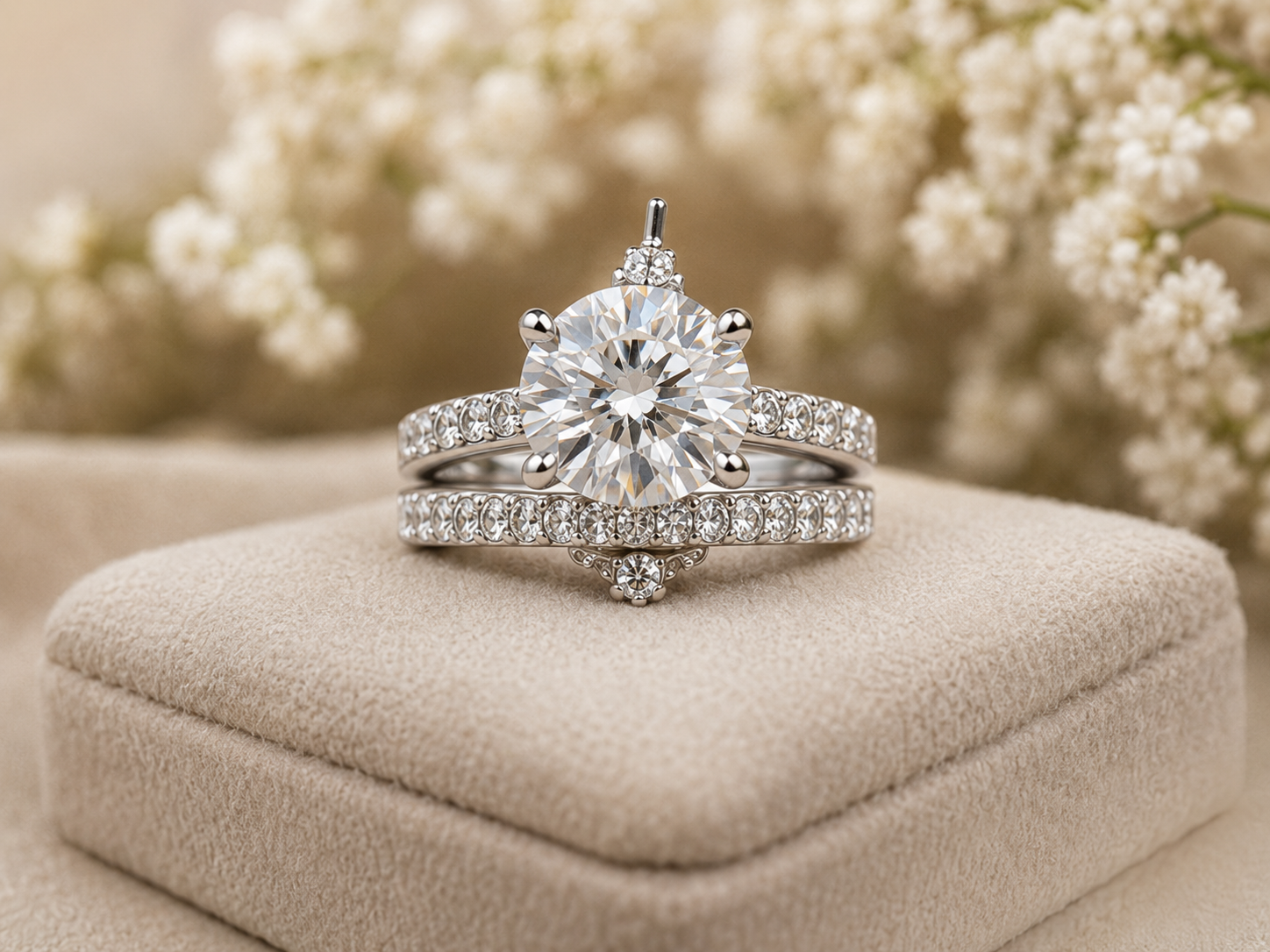 Premium moissanite ring showing factory direct jewelry quality