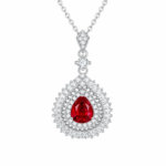 Ruby Red Pendant Necklace - CP114