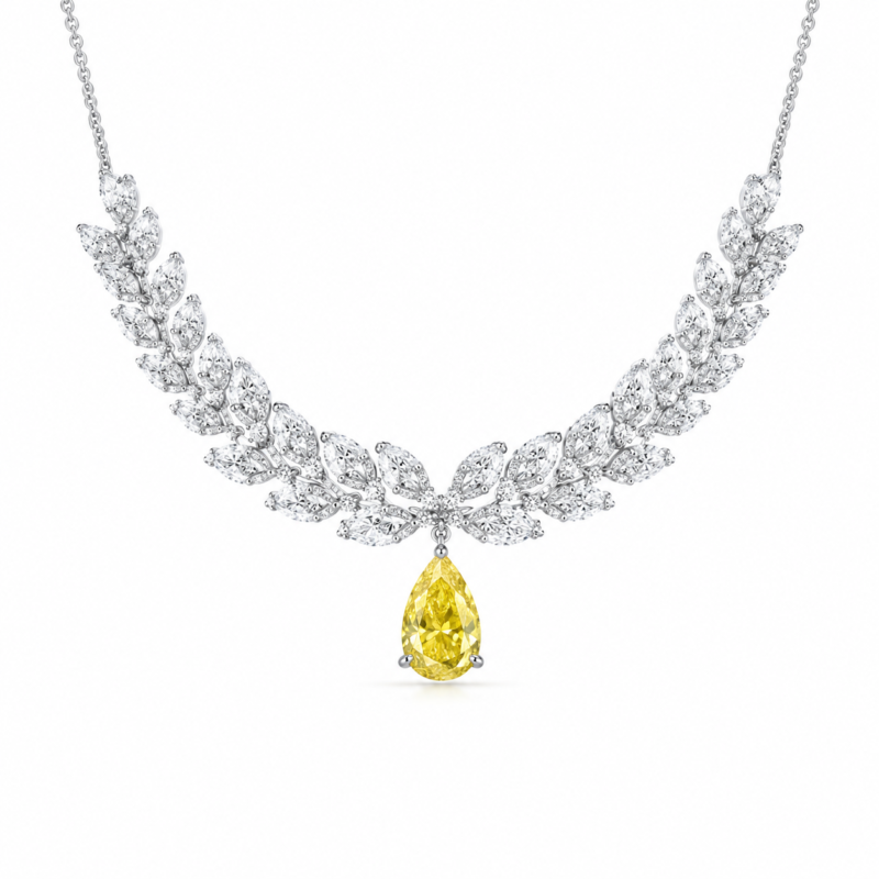 Champagne Yellow Sparkle Necklace – CP111