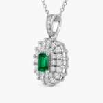 Emerald Green Pendant Necklace - CP115 - Image 4