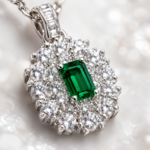 Emerald Green Pendant Necklace - CP115 - Image 3