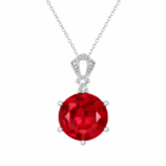 Ruby Red Pendant Necklace - CP112