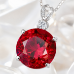 Ruby Red Pendant Necklace - CP112 - Image 3