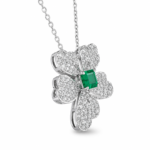 Emerald Green Pendant Necklace - CP110 - Image 3