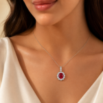 Ruby Red Romantic Pendant Necklace - CP121 – Image 2