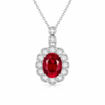 Ruby Red Romantic Pendant Necklace - CP121
