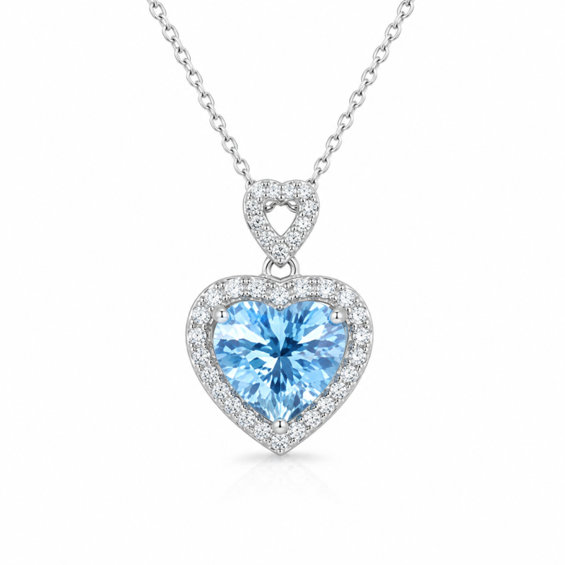 Sapphire Blue Pendant Necklace - CP122