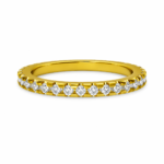 Gold-Tone Full-Eternity Moissanite Wedding Band