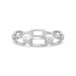 Geometric Baguette Moissanite Stackable Band