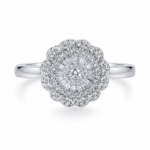 Floral Cluster Moissanite Statement Ring