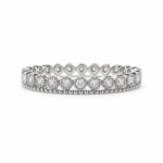 Bezel-Set Station Moissanite Eternity Band