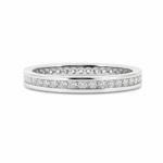 Double-Row Pavé Moissanite Wedding Band