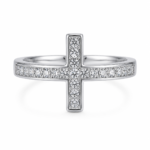 Open Cross Moissanite Statement Ring