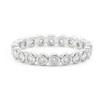Bezel-Set Moissanite Eternity Band