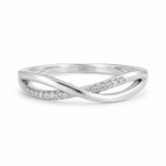 Twisted Pavé Moissanite Stackable Band