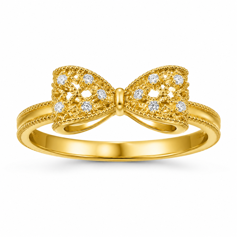 Bow Moissanite Statement Ring