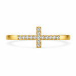 Cross-Bar Moissanite Statement Ring