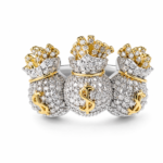 Lucky Money Bag Moissanite Statement Ring