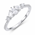 Mixed-Shape Moissanite Half-Eternity Band