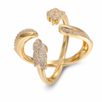 Butterfly Swirl Moissanite Open Ring