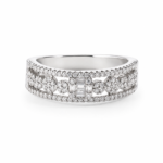 Double-Row Floral Moissanite Eternity Band