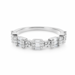 Channel-Set Baguette Moissanite Band