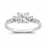 Princess-Cut Three-Stone Moissanite Ring