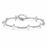 Geometric Bar-Link Moissanite Bracelet