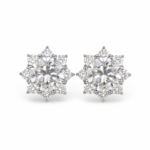 Snowflake Cluster Moissanite Stud Earrings