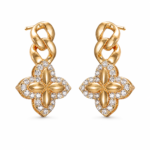 Floral Moissanite Drop Earrings