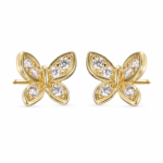 Butterfly Moissanite Stud Earrings