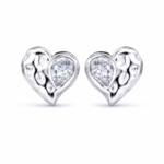 Heart-Cut Moissanite Stud Earrings