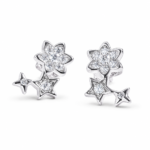 Moon & Star Moissanite Stud Earrings