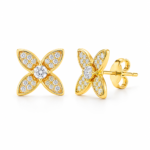 X-Shaped Moissanite Stud Earrings