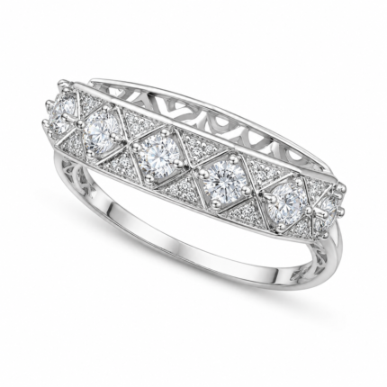 Princess-Cut Moissanite Eternity Band