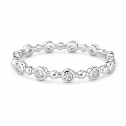 Bezel-Set Bubble Moissanite Eternity Band
